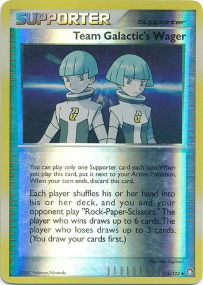 1x Team Galactic's Wager - 115/123 - Uncommon - Reverse Holo Heavily Played Poke