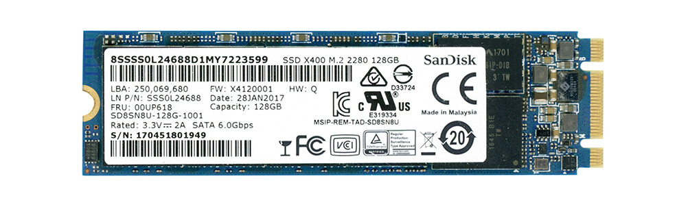 SanDisk M.2 2280 SATA Solid State Drive 128gb Sd8sn8u-128g SanDisk M.2 2280 SATA Solid State Drive 128gb Sd8sn8u-128g