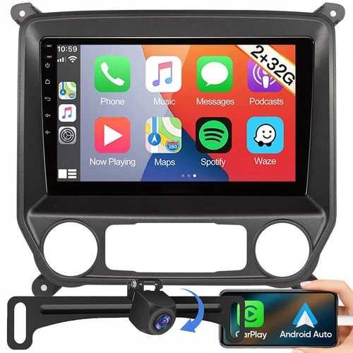 Apple Carplay For 2014-2018 Chevrolet Silverado GMC Sierra Car Stereo Radio GPS - Picture 2 of 16