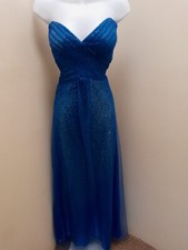  prom dress size 14 royal blue sequins with netting over the sequin layer