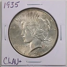 1935 $1 Peace Silver Dollar in Choice AU+ Condition #5035