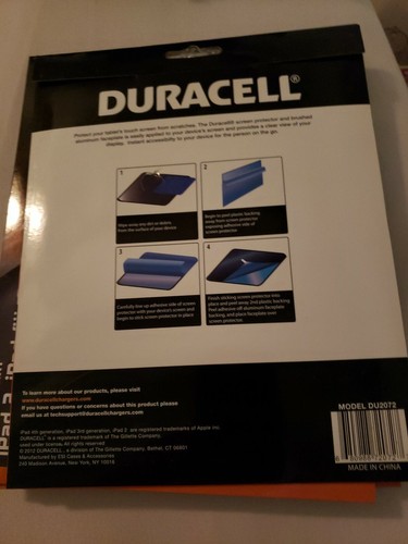 Brand New Duracell iPad 2 and iPad 3rd & 4th Generation Screen Protector Green - Picture 3 of 3