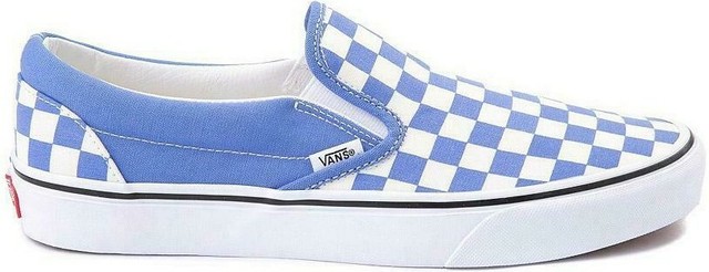 vans checkerboard slip on ultramarine