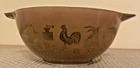 Vintage Pyrex Bowl Early American 1.5 QT Mixing Bowl Rouster Eagle Brown