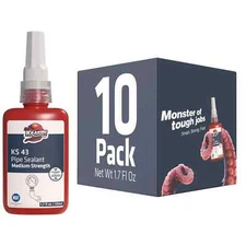 Kraken Bond Pipe Thread Sealant Medium Strength KS 43 (1.7 oz / 50 ml) - 10 Pack