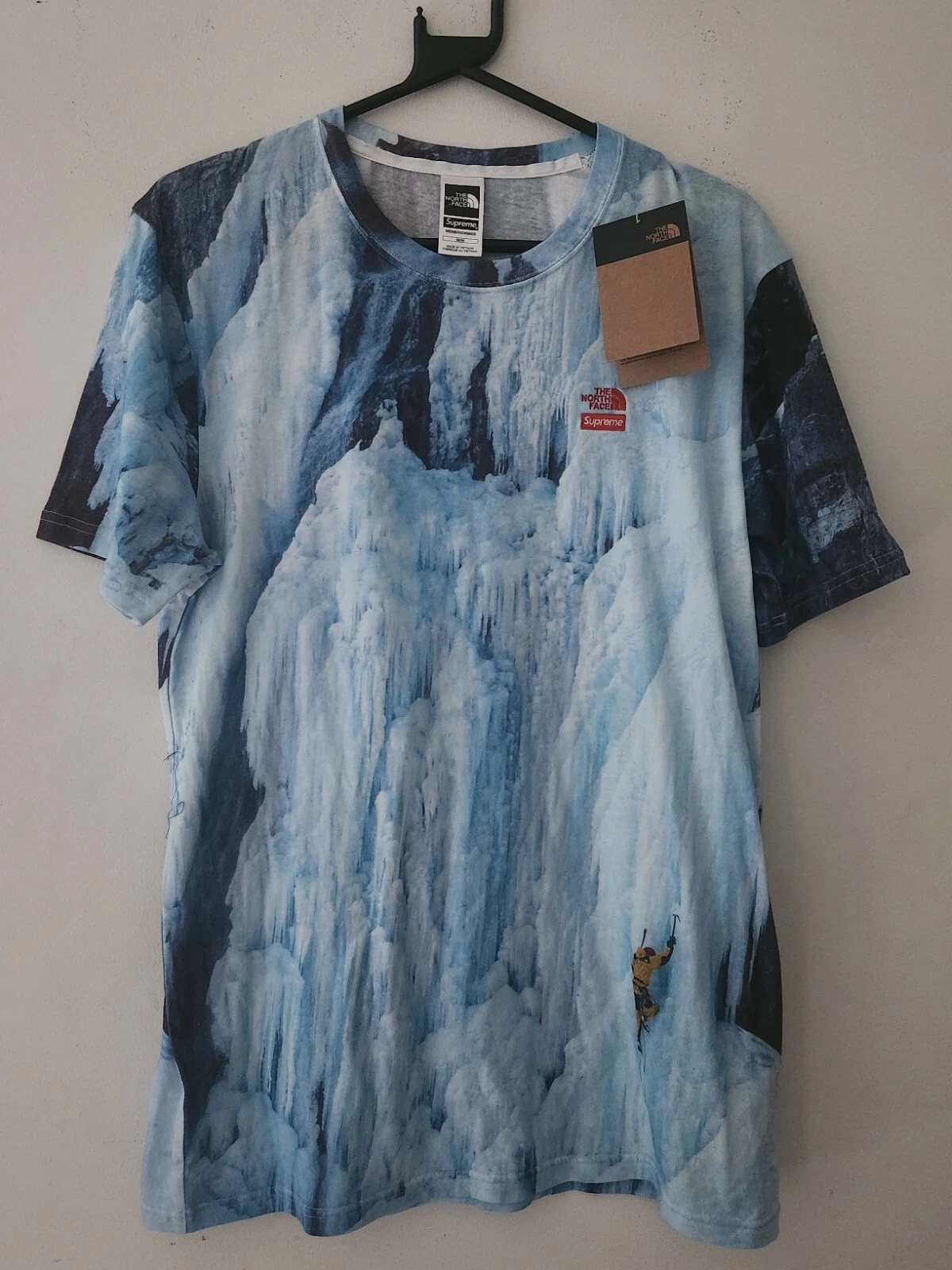 SS21 Supreme X The North Face Eis Climb T Shirt Größe M Medium Blau Tnf Neu