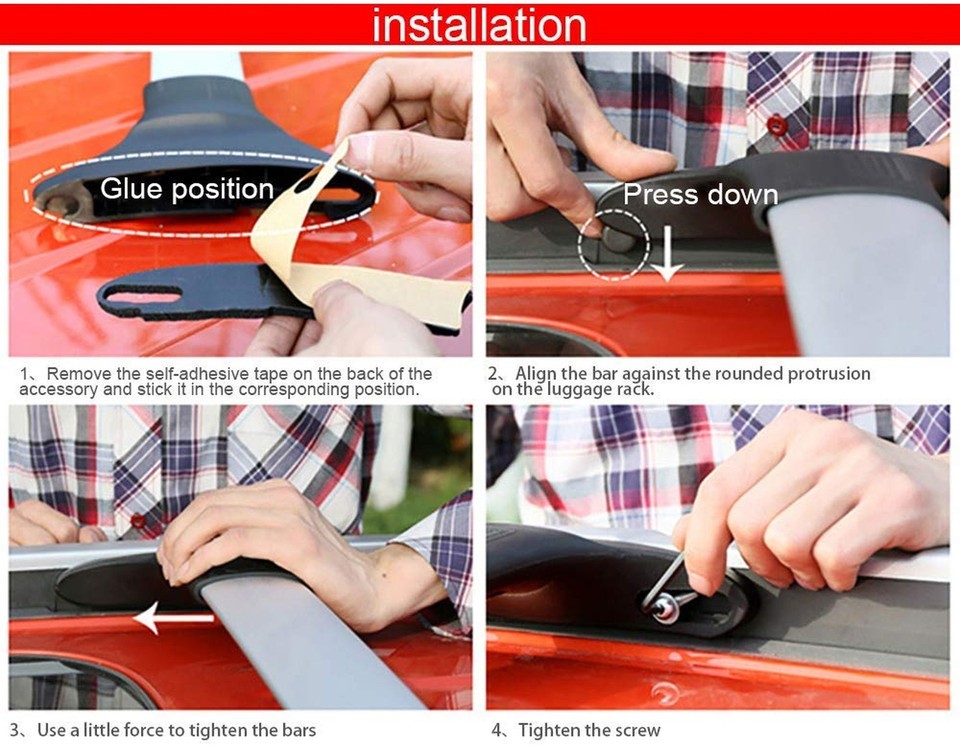 2Pcs Roof Rack for Ford Ecosport 20132022 Aluminum Cross Bars Cross