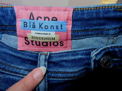 Auth $260 ACNE STUDIOS Bla Konst Peg Mid Blue skinny women's Auth $260 ACNE STUDIOS Bla Konst Peg Mid Blue skinny women's