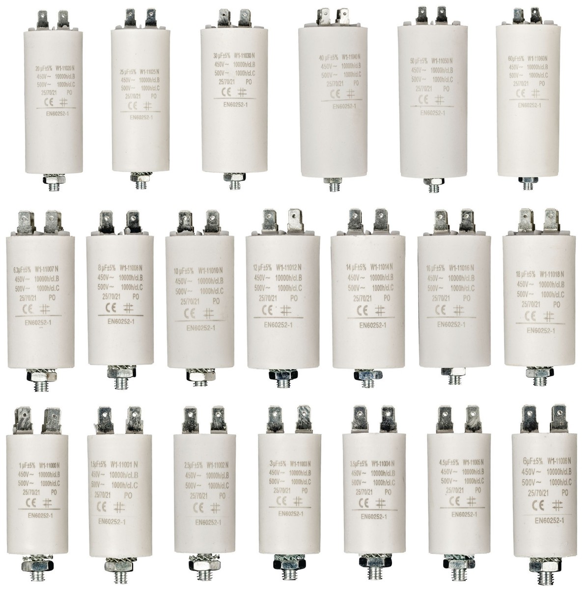 BSD Kondensator Motorkondensator Anlaufkondensator 6 UF / 450V