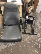 Freedman Seating Bus RV Van Seat Blue Vinyl 1 Person GRAY with Base