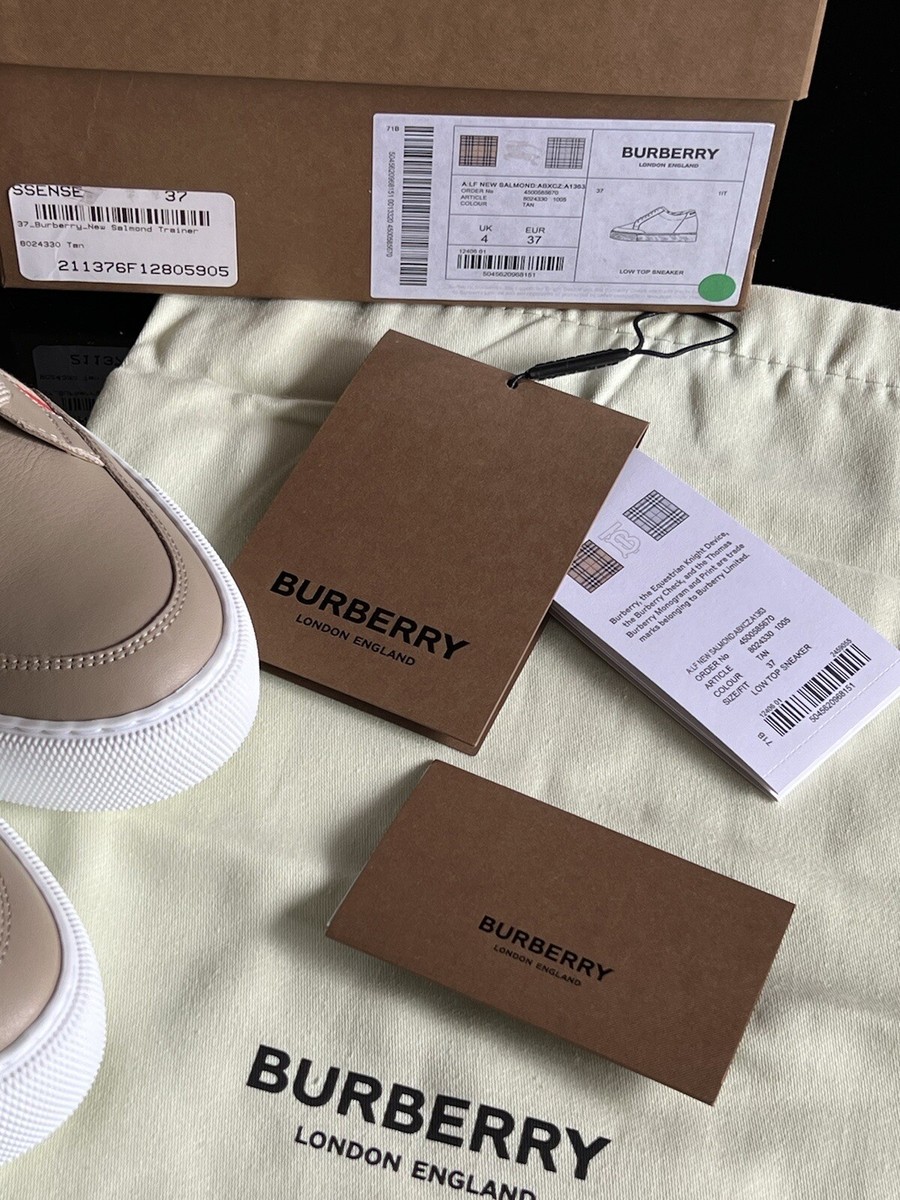 BURBERRY Beige New Salmond House Check Cotton and Leather