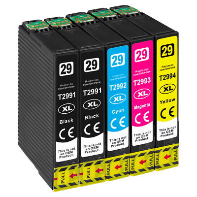 5 Druckerpatronen kompatibel für Epson 29XL   XP-332  XP-342 XP-455  XP-345