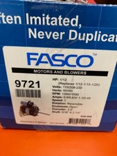 Motor HVAC FASCO - 9721 1/12 HP 1 velocidad 115/208-230V CA 1350/1550 OAO reversible