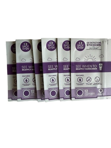 6 Pack Spot My UV Detection Sticker With Derma True, 12 Stickers Each ...