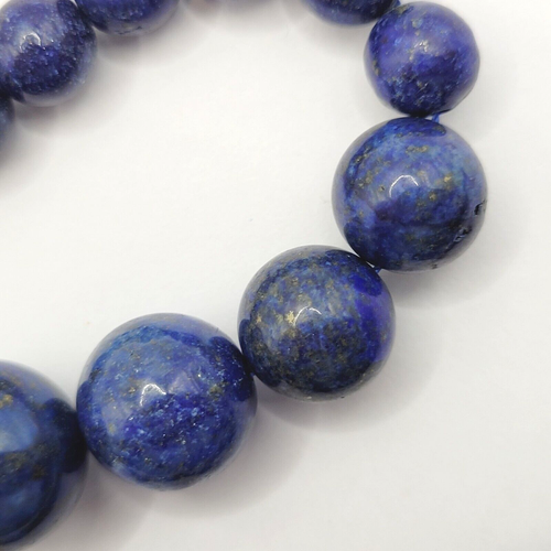 Modern Lapis Lazuli Blue Beaded Professional Career Necklace Silver Tone 20 Inch - Picture 19 of 24
