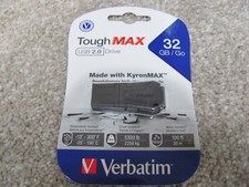 Brand New Verbatim 32GB ToughMAX USB 2.0 Flash Drive 99849 Water-Resistant