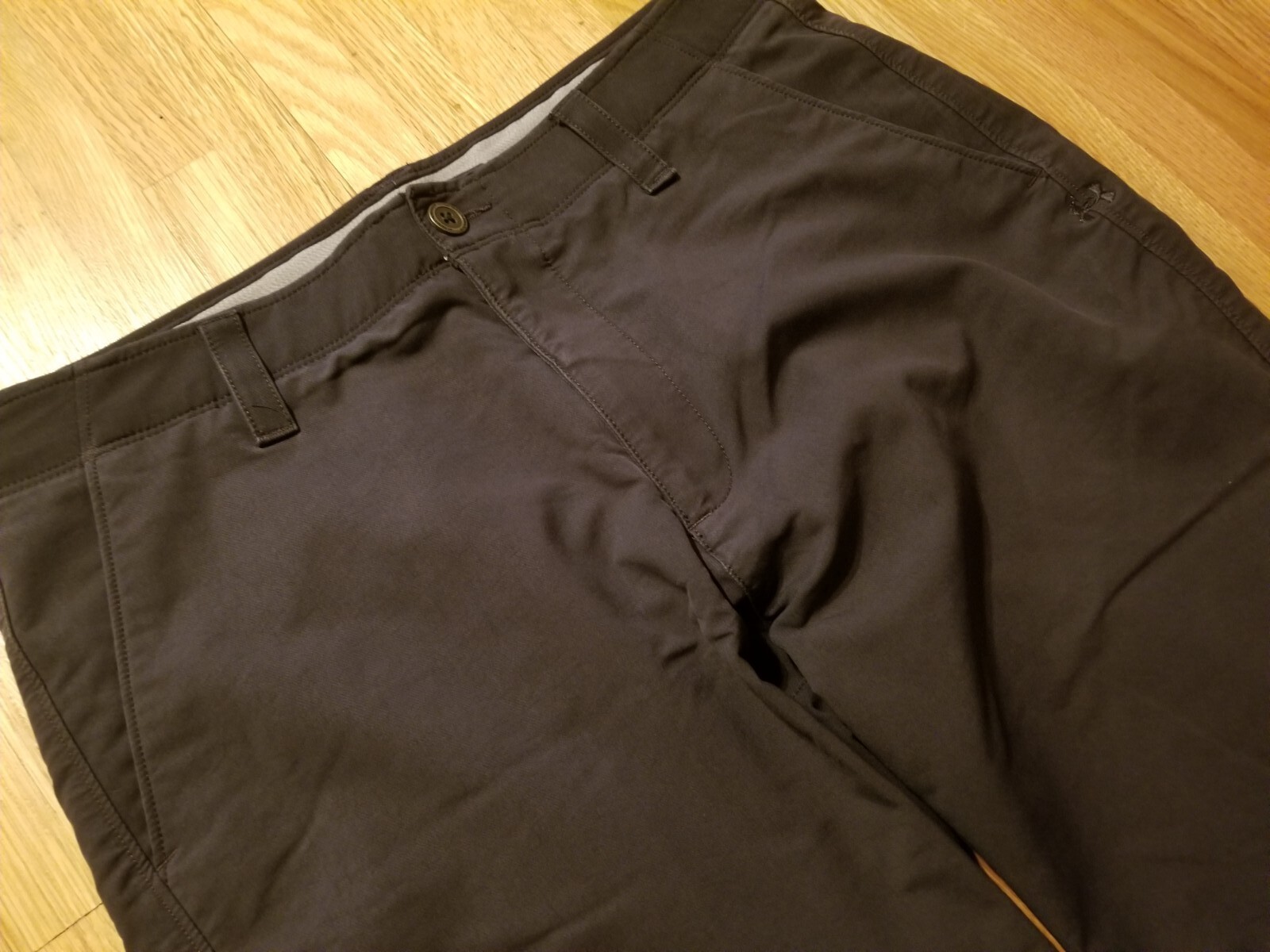 Mens UNDER ARMOUR Golf Pants 34 x 30" (34x29.5") Charcoal Performance Activewear thumbnail 3