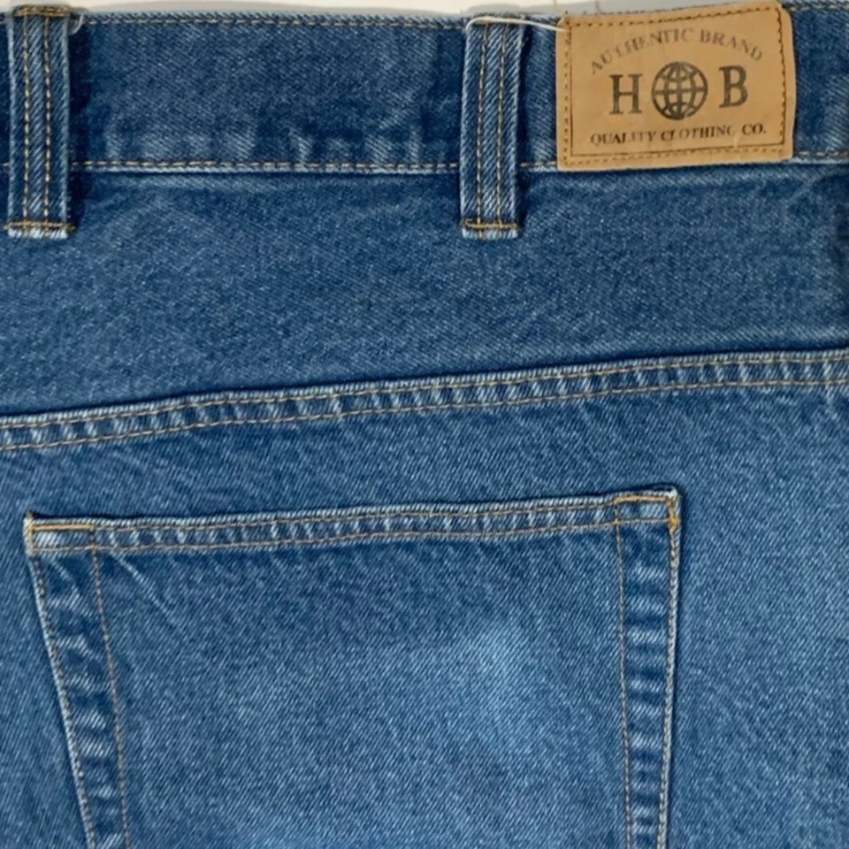Pantalones Cortos de Jean Harbor Bay Para Hombres Clásicos Azules Talla 48 Denim Grande y Alto Relajado Foto 3 de 4