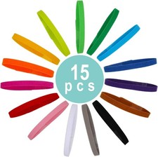 15 Pcs Puppy Whelping Collars Newborn Pet 15 -15 Colors