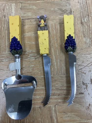 Vintage Fackelmann Inox Grapes Cheese Knife Set New/Unused