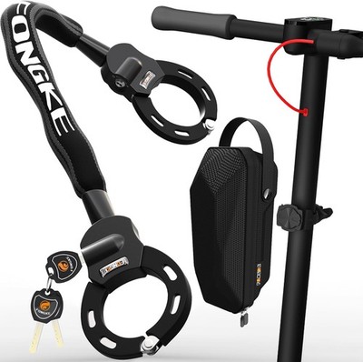 E-Scooter Schloss Sicherheitskette 8 mm Diebstahlschutz mit Tasche für Roller