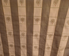 1 Yd Jacquard Green/Gold Palm Tree Fabric, 56" W for Upholstery, Crafts,