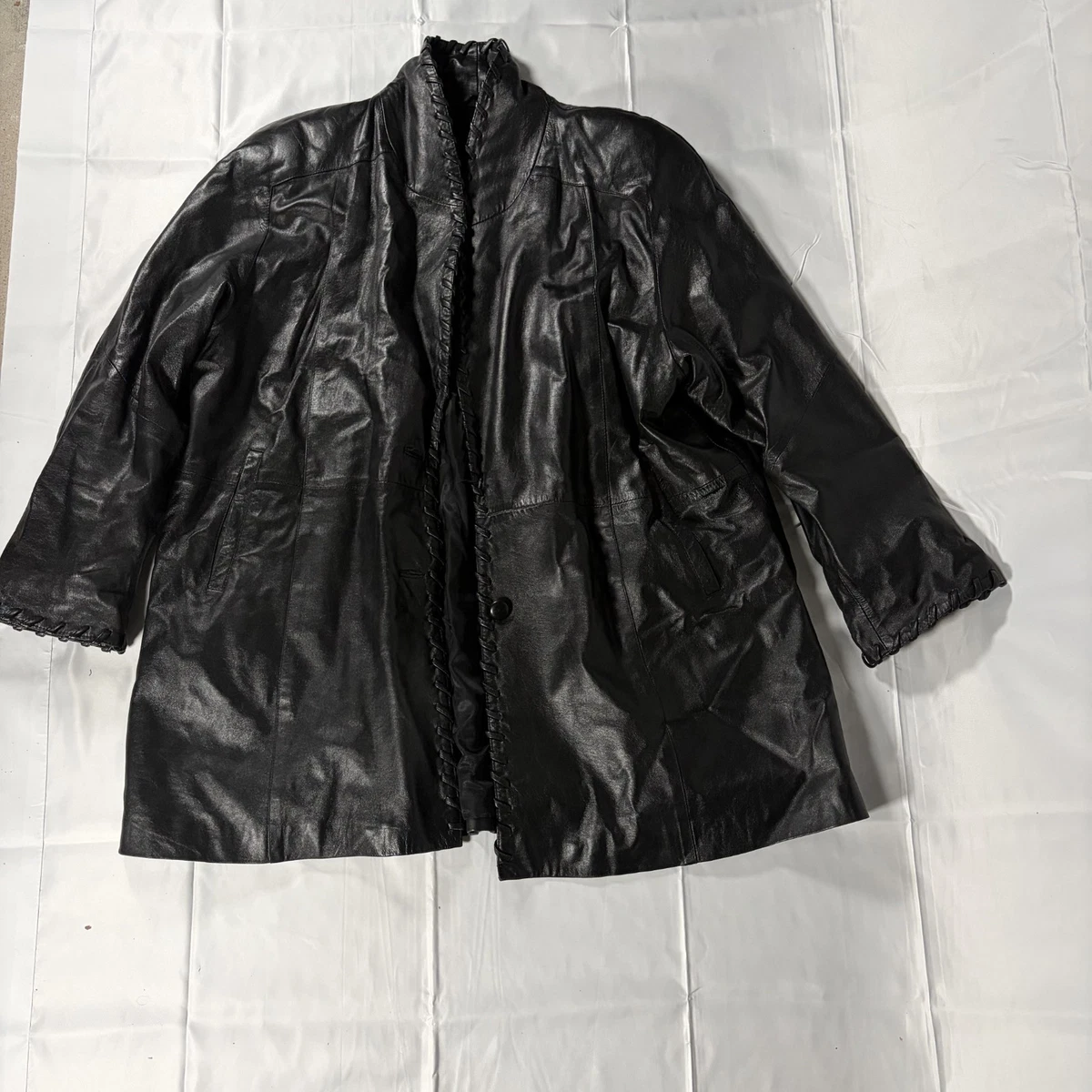 Givenchy Black Leather Outer Shell Coats, Jackets & Vests for