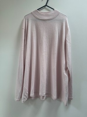 Julipa Pastel Pink Mock Neck Fine Knit Stretch Jumper Size 24 26 - VGC