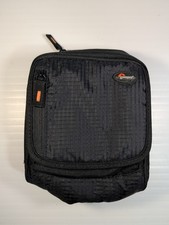 LOWEPRO Small Compact Canvas Camera Case Bag Pouch with Shoulder Strap Black