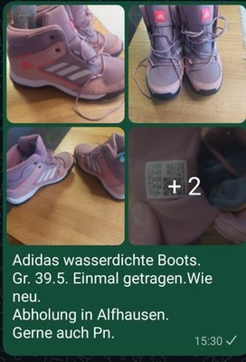 Winterschuhe / Stiefel/ Stiefeletten Mädchen von Adidas Größe 6 1/2 ( 39 )