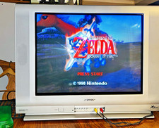 Sharp 27F543 27" CRTV Flat Screen Retro Gaming TV RCA Cmpont Ports - DAMAGED