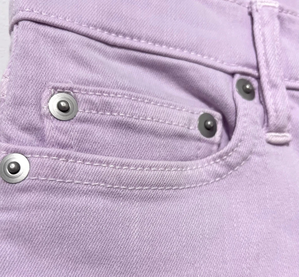 Pantalones de mezclilla acampanados cintura elástica lila Crewcuts para niñas 7 bolsillos Foto 4 de 4