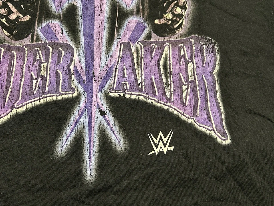 Camisa The Undertaker Para Hombre Mediana Negra Manga Corta WWE Lucha Libre WWF Foto 3 de 4