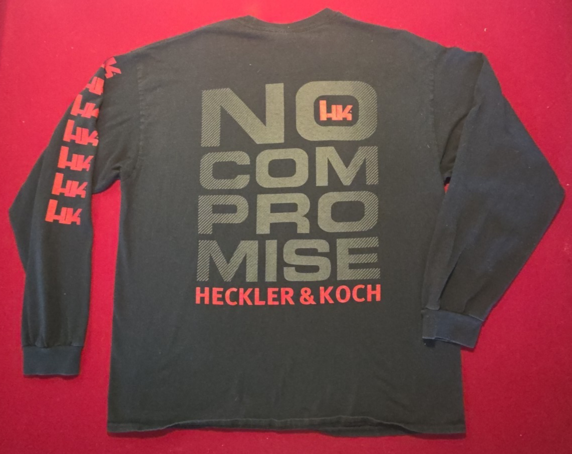 Heckler Koch HK No Compromises Men's XL Black Long Sleee Rare
