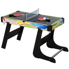 TAVOLO MULTIGIOCO PIEGHEVOLE 4 IN 1: CALCIO BALILLA, HOCKEY, PING PONG, BILIARDO