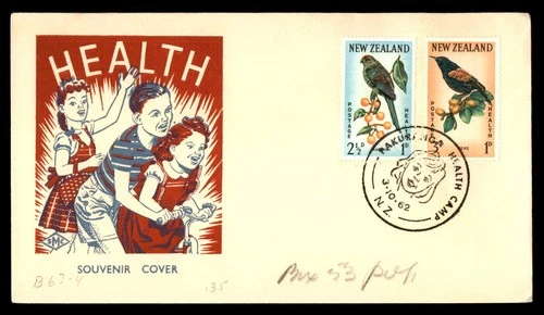 Mayfairstamps New Zealand FDC 1962 Health Stamps Birds Children First Day Cover