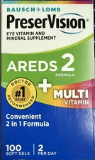 Bausch+Lomb PreserVision AREDS 2 Multivitamin 100 CT Softgels EXP 5/2026