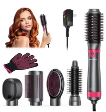 Nexpure 1 Inch-5 in 1 Hot Air Dryer Brush Set 5 Brush Heads Volumizer Curl Strai
