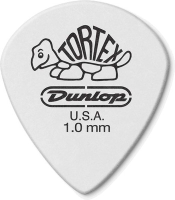 Jim Dunlop Tortex  White Jazz III Pick 1.0MM - 12 Pack 1.0mm, 