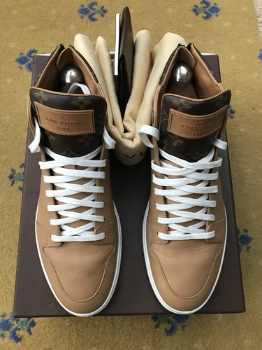 LOUIS VUITTON TRAINER Louis Vuitton Scarpe da Ginnastica Sneaker Line Up Stivali Hi Top Monogram Uomo UK 6.5 US 7.5