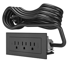 Legrand RD3RBK10 radiant Furniture Power Center, Recessed Power Strip, 3
