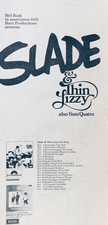 SLADE ALIVE & THIN LIZZY SUZI QUATRO vintage  1972 ADVERT UK CONCERT TOUR