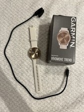 Garmin Vivomove Trend Smart Watch - Ivory Rose Gold - Excellent Condition