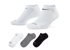 Nike Everyday Plus No Show Socks - SX6889 964 - Multi - 3 Pk - Size: L  8-12 
