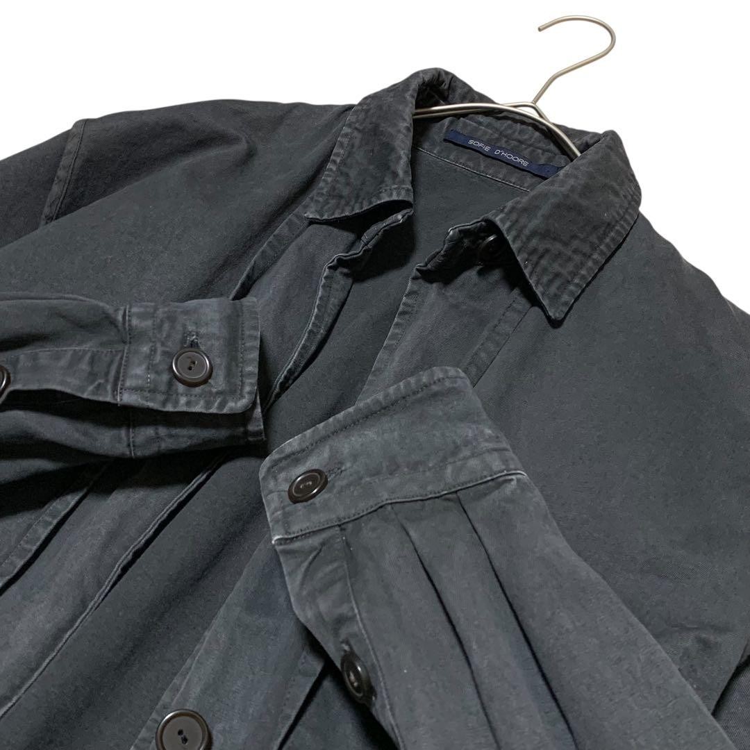 SOFIE D'HOORE Long Jacket Distressed Button Coat … - image 6