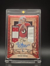 2023 Panini One For All Red #355 Steve Young 49ers HOF Dual Patch AUTO /25