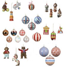 Circus Christmas Tree Decoration Bauble Fun Fair Ornament Animals Big Top Stripe