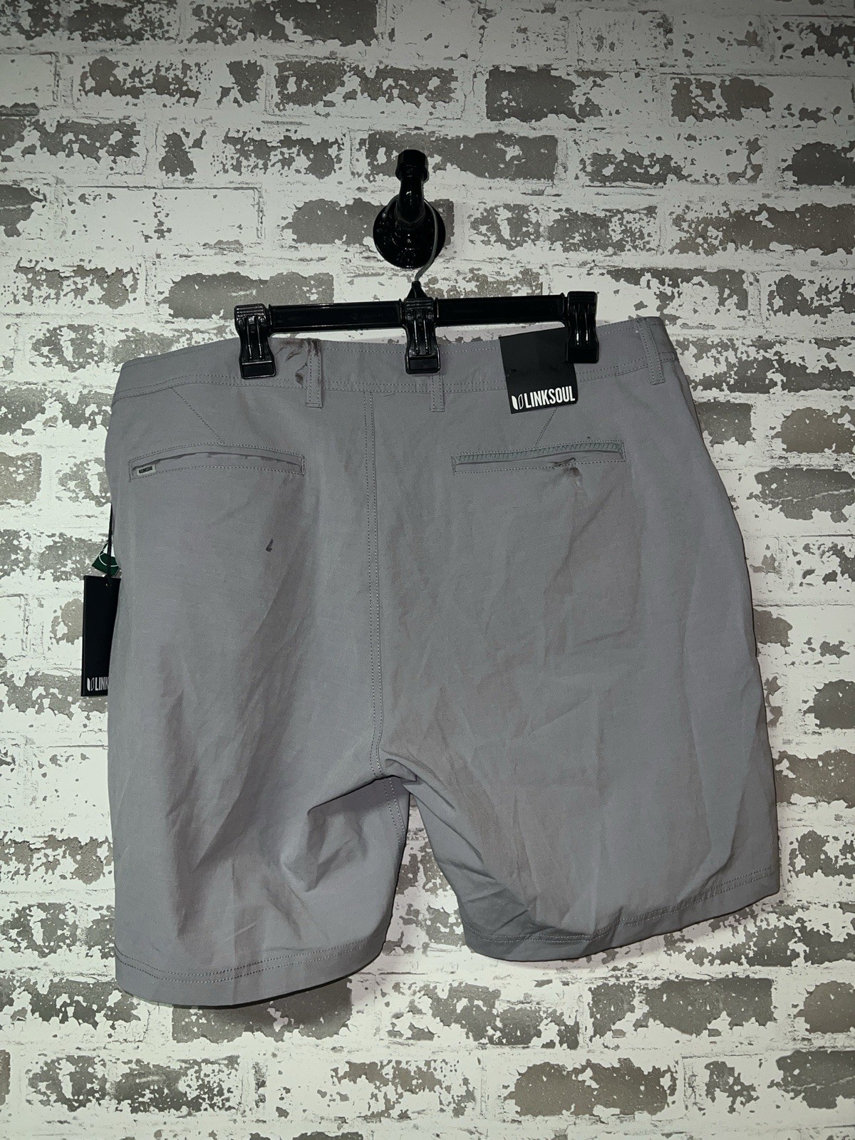 NWT! Linksoul Boardwalker Chino 8'' Shorts - Gray Size 36