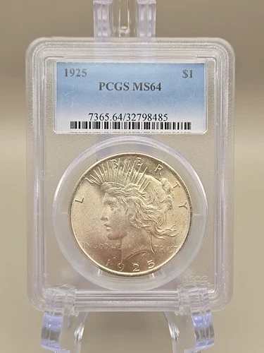 1925 Peace Silver Dollar $1 - PCGS MS64