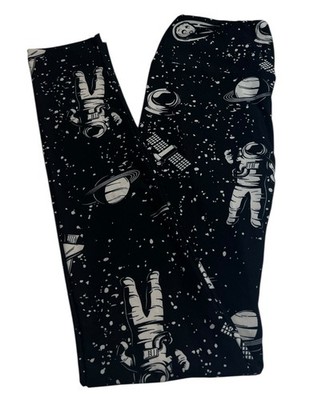 LuLaRoe Leggings OS One Size RARE Space ASTRONAUT Galaxy MOON Stars Spaceship